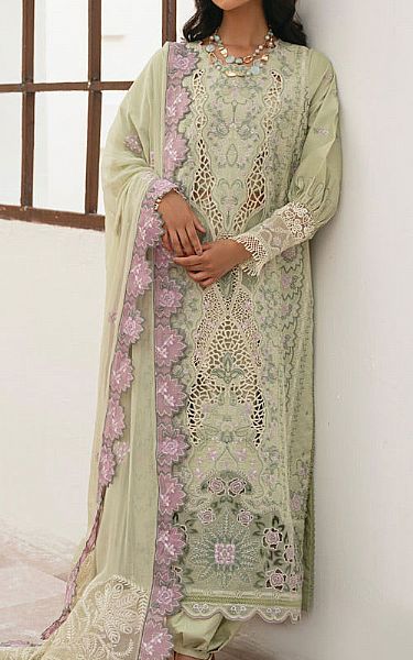 Marjjan Pistachio Green Lawn Suit | Pakistani Lawn Dress in USA- Image 1