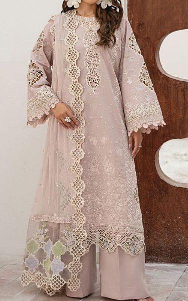 Marjjan Powder Pink Lawn Suit | Pakistani Lawn Dress in USA- Image 1