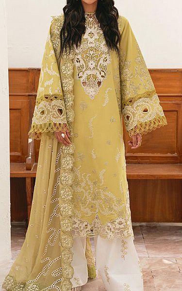 Marjjan Lime Green Lawn Suit | Pakistani Lawn Dress in USA- Image 1