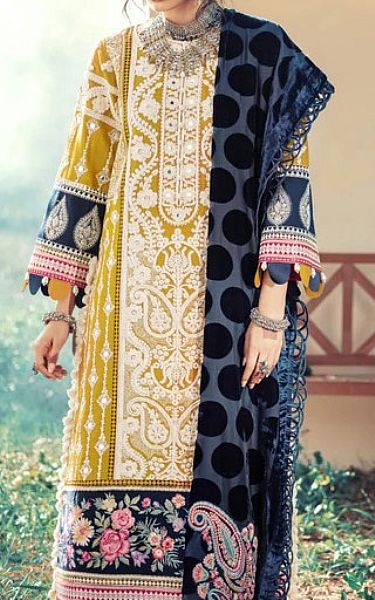 Maryam Hussain Mustard Khaddar Suit | Pakistani Dresses in USA- Image 2