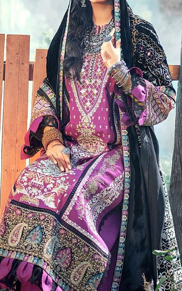Maryam Hussain Plum Khaddar Suit | Pakistani Dresses in USA- Image 2