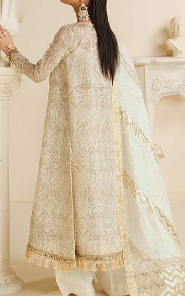 Off-white Organza Suit | Maryum N Maria Pakistani Chiffon Dresses