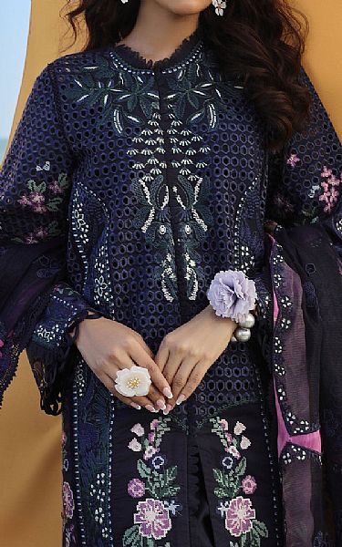 Maryam Hussain Navy Blue Lawn Suit | Pakistani Lawn Dress in USA- Image 2