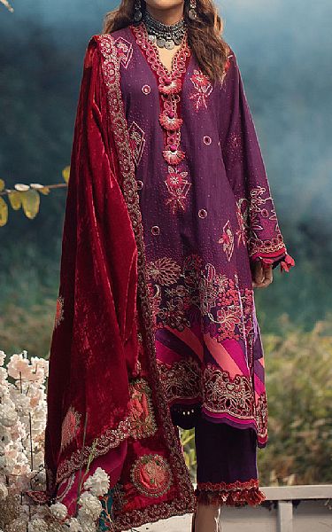 Maryam Hussain Grape Purple Khaddar Suit | Pakistani Winter Dresses in USA- Image 1