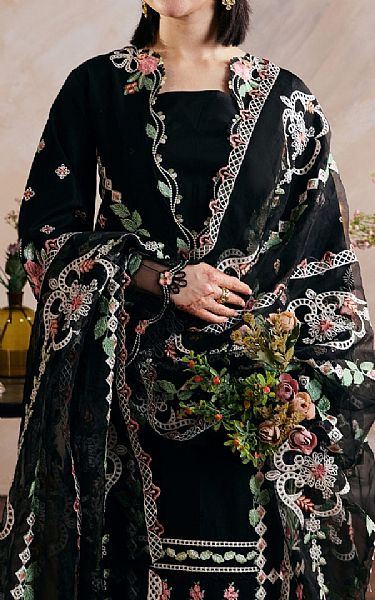 Maryam Hussain Black Lawn Suit | Pakistani Lawn Dress in USA- Image 2