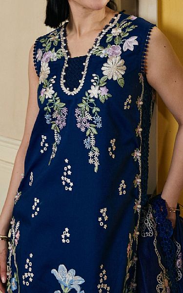 Maryam Hussain Blue Lawn Suit | Pakistani Lawn Dress in USA- Image 2