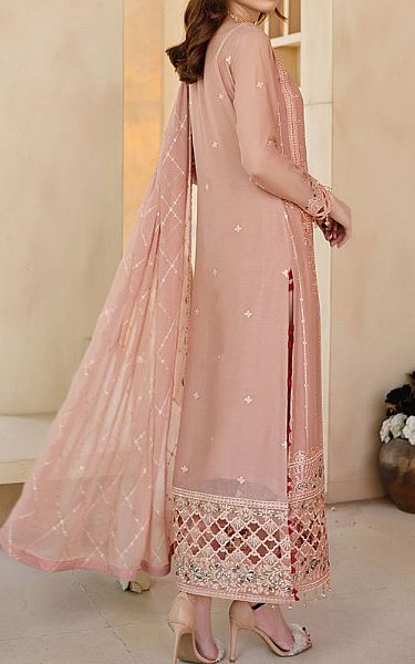 Maryams Rose Pink Chiffon Suit | Pakistani Embroidered Chiffon Dresses USA- Image 2