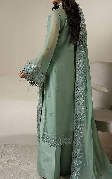 Maryams Summer Green Chiffon Suit | Pakistani Embroidered Chiffon Dresses USA- Image 2
