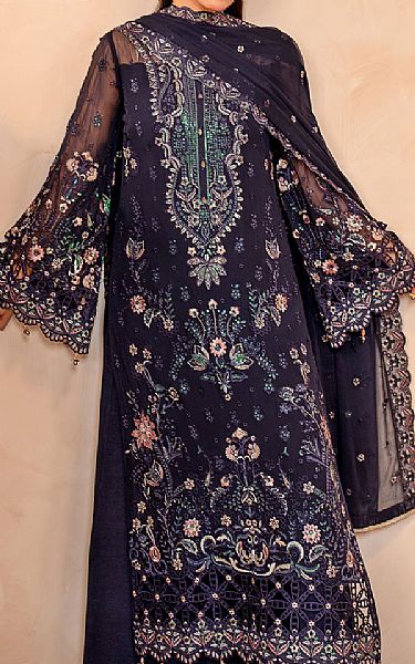 Maryams Blue Chiffon Suit | Pakistani Embroidered Chiffon Dresses USA- Image 3