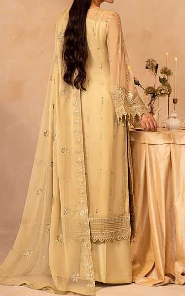 Maryams Sand Gold Chiffon Suit | Pakistani Embroidered Chiffon Dresses USA- Image 2