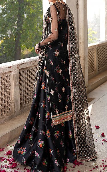Maryams Black Organza Suit | Pakistani Embroidered Chiffon Dresses USA- Image 2
