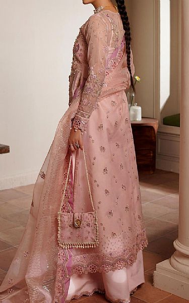 Maryams Pink Organza Suit | Pakistani Embroidered Chiffon Dresses USA- Image 2