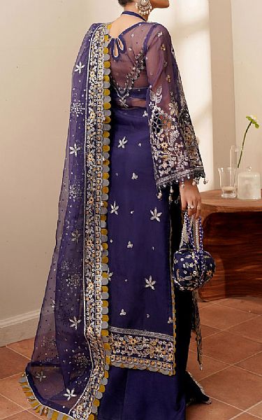 Maryams Purple Organza Suit | Pakistani Embroidered Chiffon Dresses USA- Image 2
