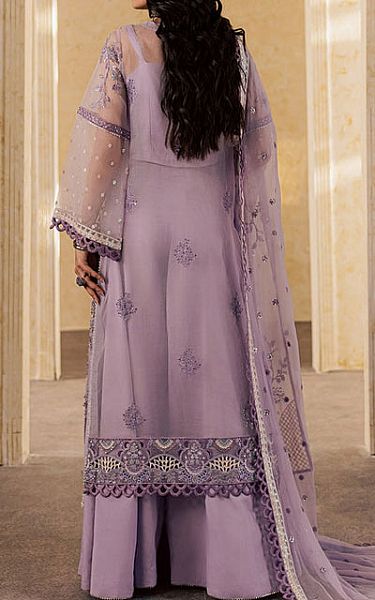 Maryum N Maria Lavender Organza Suit | Pakistani Embroidered Chiffon Dresses USA- Image 2