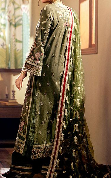 Maryum N Maria Army Green Lawn Suit | Pakistani Lawn Suits- Image 2