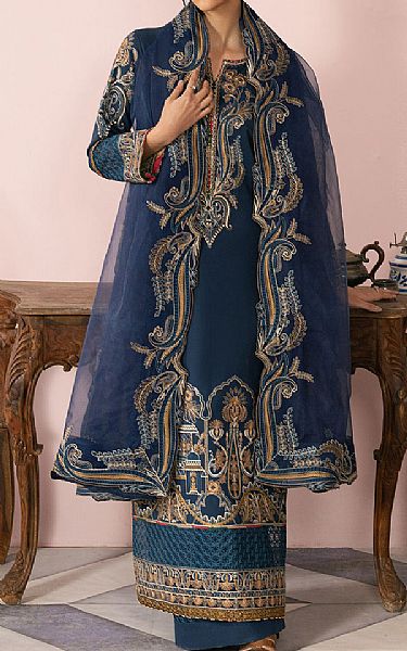 Maryum N Maria Navy Lawn Suit | Pakistani Lawn Dress in USA- Image 1