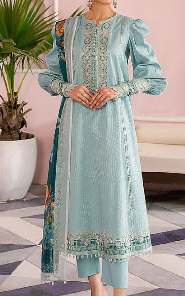 Maryum N Maria Ice Blue Lawn Suit | Pakistani Lawn Dress in USA- Image 1