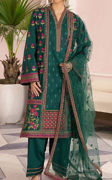 Maryum N Maria Teal Lawn Suit | Pakistani Lawn Dress in USA- Image 1