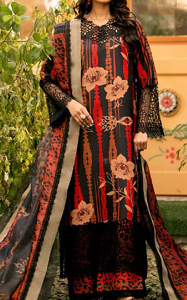 Maryum N Maria Black Lawn Suit | Pakistani Lawn Suits- Image 1