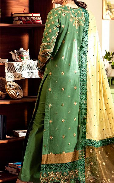 Maryum N Maria Forest Green Lawn Suit | Pakistani Lawn Suits- Image 2