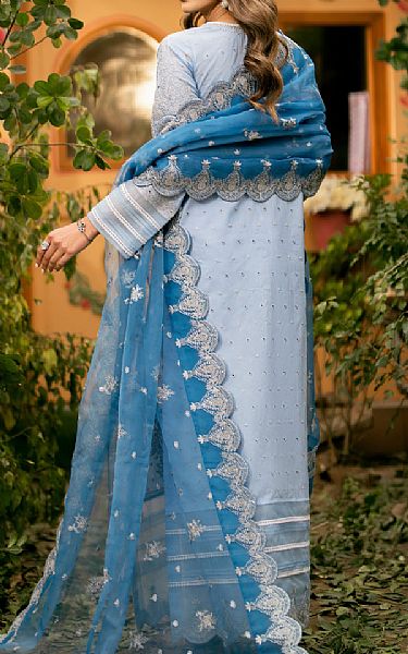 Maryum N Maria Baby Blue Lawn Suit | Pakistani Lawn Suits- Image 2