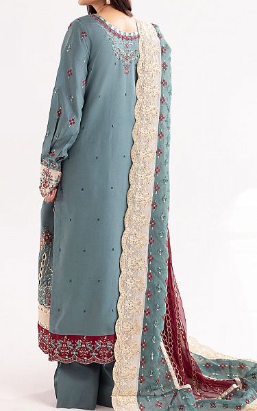 Maryum N Maria Teal Lawn Suit | Pakistani Lawn Suits- Image 2