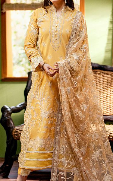 Maryum N Maria Yellow Lawn Suit | Pakistani Lawn Suits- Image 1