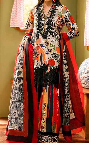Maryum N Maria Multicolor Lawn Suit | Pakistani Lawn Suits- Image 1