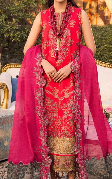 Maryum N Maria Red Lawn Suit | Pakistani Lawn Suits- Image 1