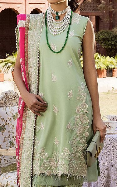 Maryum N Maria Apple Green Lawn Suit | Pakistani Lawn Suits- Image 2
