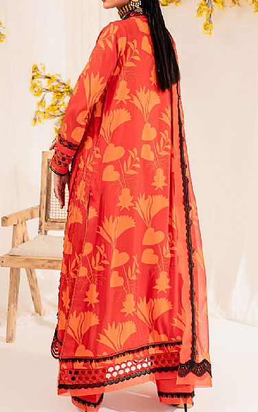 Maryum N Maria Orange Lawn Suit | Pakistani Lawn Suits- Image 2