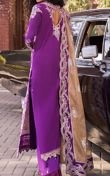 Maryum N Maria Purple Lawn Suit | Pakistani Lawn Suits- Image 2