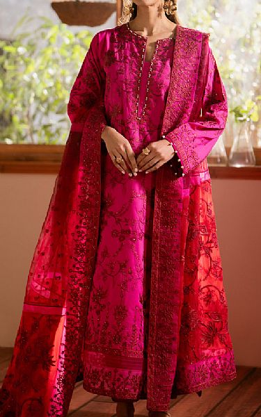 Maryum N Maria Hot Pink Lawn Suit | Pakistani Lawn Suits- Image 1