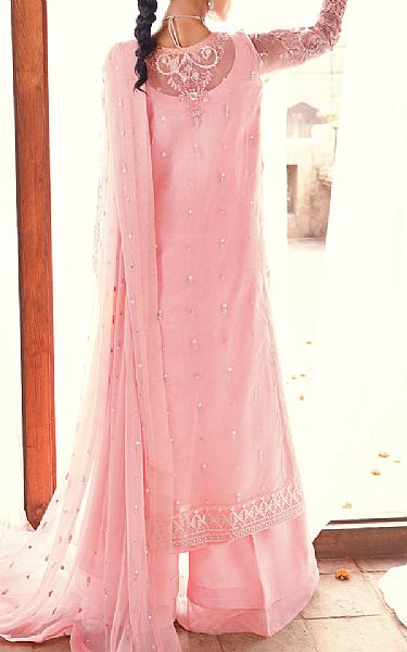 Maryum N Maria Pink Organza Suit | Pakistani Embroidered Chiffon Dresses- Image 2