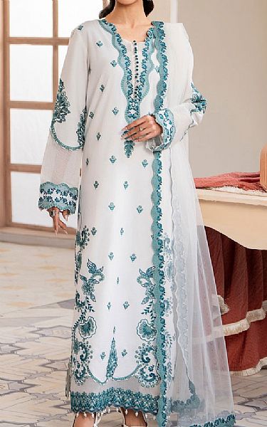 Maryum N Maria White Lawn Suit | Pakistani Lawn Dress in USA- Image 1