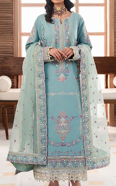 Maryum N Maria Light Turquoise Lawn Suit | Pakistani Lawn Dress in USA- Image 1