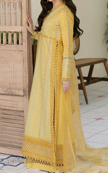 Maryum N Maria Ivory/Gold Lawn Suit | Pakistani Lawn Dress in USA- Image 2