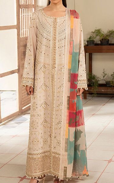 Maryum N Maria Ivory Lawn Suit | Pakistani Lawn Dress in USA- Image 1
