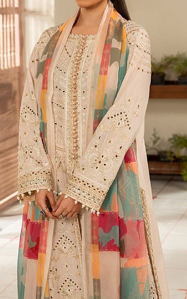 Maryum N Maria Ivory Lawn Suit | Pakistani Lawn Dress in USA- Image 2