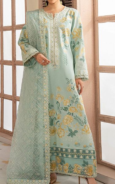 Maryum N Maria Light Turquoise Lawn Suit | Pakistani Lawn Dress in USA- Image 1