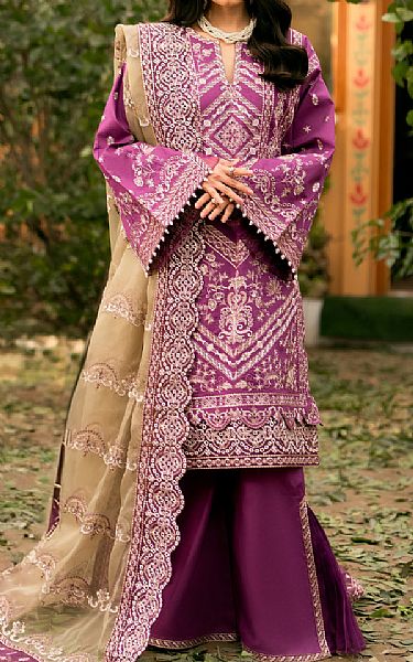 Maryum N Maria Violet Lawn Suit | Pakistani Lawn Dress in USA- Image 1