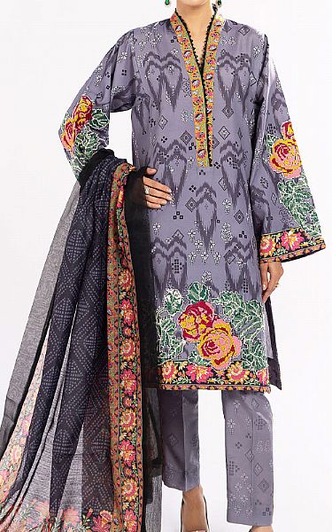 Maryum N Maria Lavender Lawn Suit | Pakistani Lawn Suits- Image 1