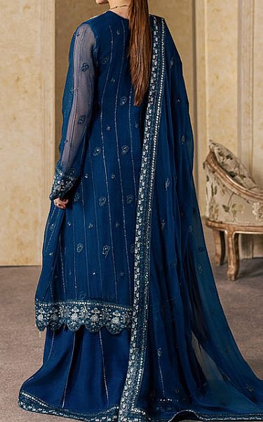 Maryum N Maria Blue Chiffon Suit | Pakistani Embroidered Chiffon Dresses USA- Image 2