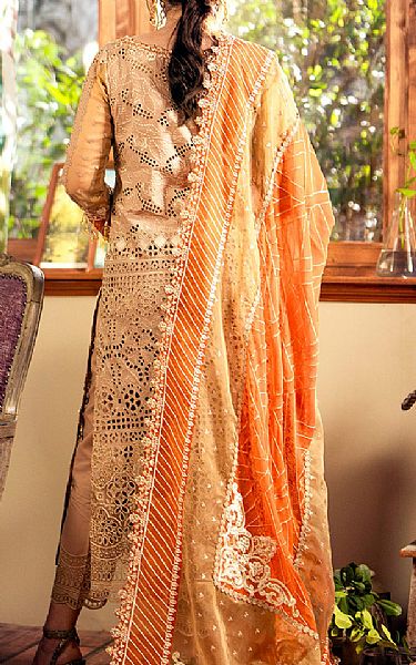 Maryum N Maria Beige Lawn Suit | Pakistani Lawn Suits- Image 2
