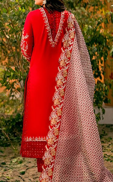 Maryum N Maria Red Lawn Suit | Pakistani Lawn Dress in USA- Image 2