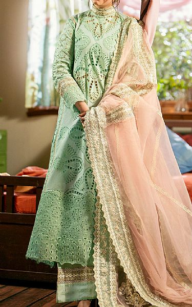Maryum N Maria Pastel Green Lawn Suit | Pakistani Lawn Suits- Image 1