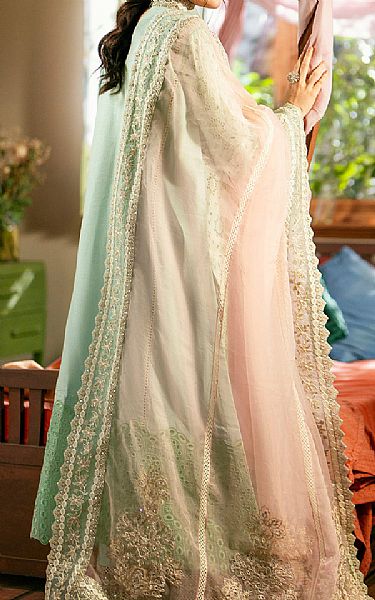 Maryum N Maria Pastel Green Lawn Suit | Pakistani Lawn Suits- Image 2