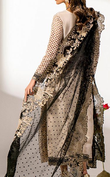 Maryum N Maria Ivory Masoori Suit | Pakistani Embroidered Chiffon Dresses- Image 2