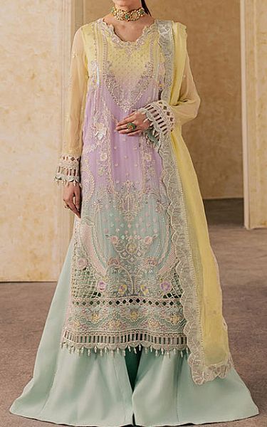 Maryum N Maria Multicolor Chiffon Suit | Pakistani Embroidered Chiffon Dresses USA- Image 1