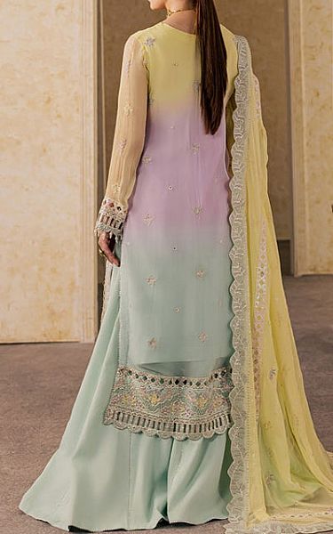 Maryum N Maria Multicolor Chiffon Suit | Pakistani Embroidered Chiffon Dresses USA- Image 2